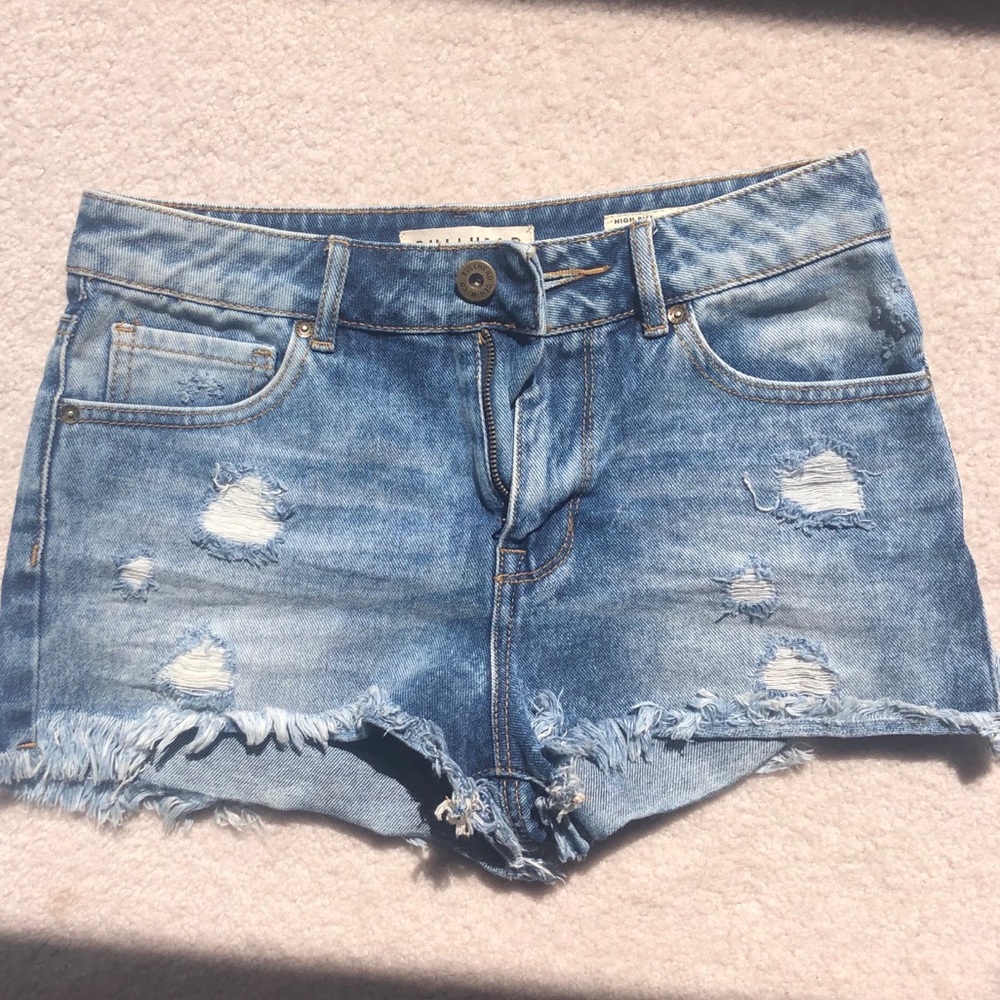BULLHEAD high rise distressed denim jeans